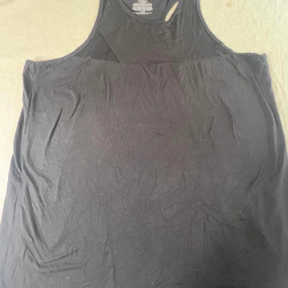 Avia Womens XXL Black Racerback Mesh Activewear Workout Tank Top AVL18082